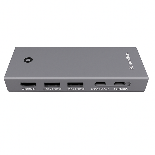Docking Station USB-C NVMe/SATA cu cititor SSD Hub 10Gbps, HDMI 4K@60Hz, 100W PD, Cititor Card SD/TF, Carcasă Aluminiu – Compatibil M.2 2230/2242/2260/2280