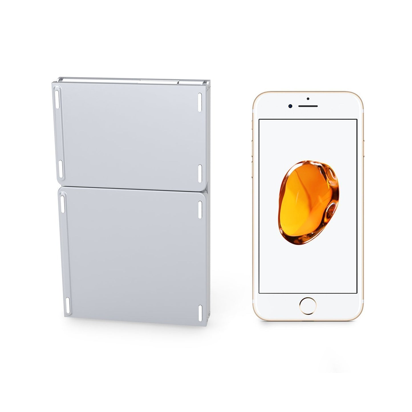 Tastatură Wireless Pliabilă Bluetooth 5.1 + 2.4G cu Touchpad Sensibil, Baterie Reîncărcabilă și Design Compact, culoare gri și silver