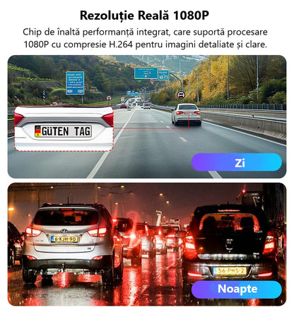 Cameră Auto 1080P cu Suport Android – DVR cu Unghi Larg, Viziune Nocturnă și TF 128GB
