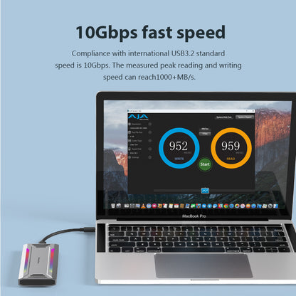 Cititor SSD M.2 NVMe & SATA, USB 3.2 Type-C 10Gbps, Aluminiu, Compatibil Windows/Mac/Linux/Android, Suport SSD 2230/2242/2260/2280