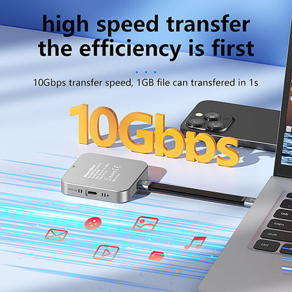 Cititor portabil SSD M.2 NVMe Blueendless – USB-C 10Gbps, PD 100W, răcire activă, compatibil iPhone/Samsung