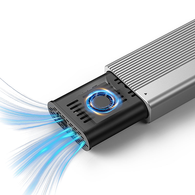 Cititor SSD M.2 NVMe Blueendless, 40Gbps, Răcire Activă cu Ventilator, Compatibil Thunderbolt 4/3, Suport până la 4TB, Aluminiu, USB 4.0