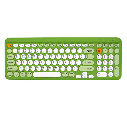 Tastatură wireless Bluetooth 5.0/2.4G, multi-device, acumulator reîncărcabil, autonomie 45h, slim, compatibilă Windows, Mac, Android, iOS culoare gri si verde