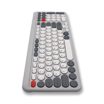 Tastatură wireless Bluetooth 5.0/2.4G, multi-device, acumulator reîncărcabil, autonomie 45h, slim, compatibilă Windows, Mac, Android, iOS culoare gri si verde