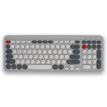 Tastatură wireless Bluetooth 5.0/2.4G, multi-device, acumulator reîncărcabil, autonomie 45h, slim, compatibilă Windows, Mac, Android, iOS culoare gri si verde