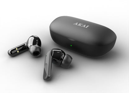 Căști Audio Bluetooth AKAI In-Ear cu ANC cu Sunet Premium și Anulare Activă a Zgomotului culoare negru