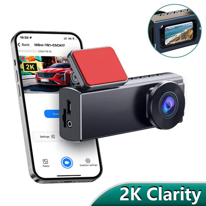Cameră Auto Ultra HD 2K – DVR cu WiFi Rapid, G-Senzor și Vedere Nocturnă 170°