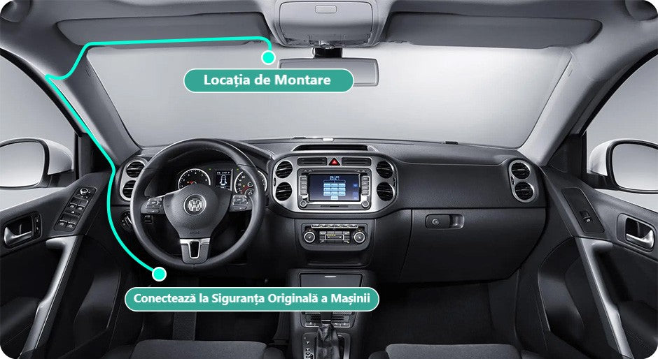 Cameră Auto Ultra HD 2K – DVR cu WiFi Rapid, G-Senzor și Vedere Nocturnă 170°