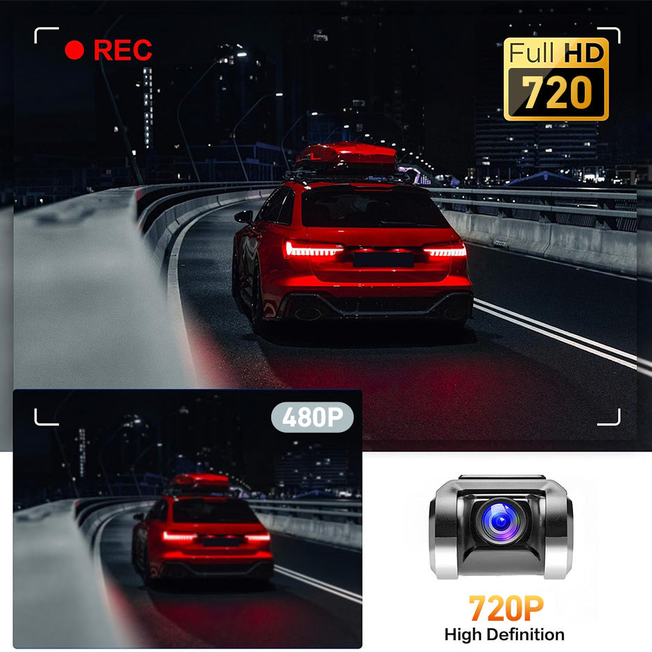 Cameră Auto DVR Minimalistă – 720P HD, Funcții Inteligente, Ideală pentru Android