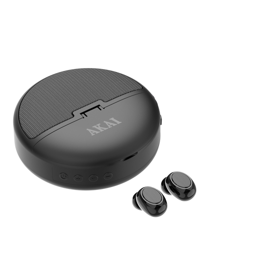 Căști Bluetooth AKAI cu Difuzor Incorporat – 2 în 1: Sunet Premium și BT 5.4