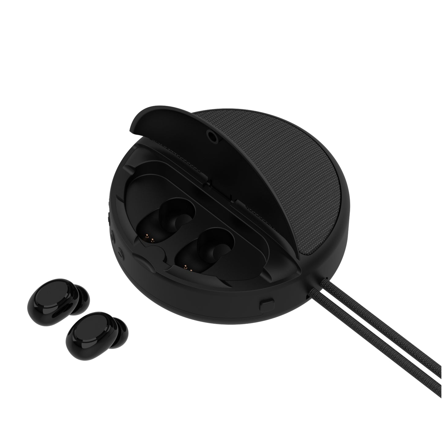 Căști Bluetooth AKAI cu Difuzor Incorporat – 2 în 1: Sunet Premium și BT 5.4