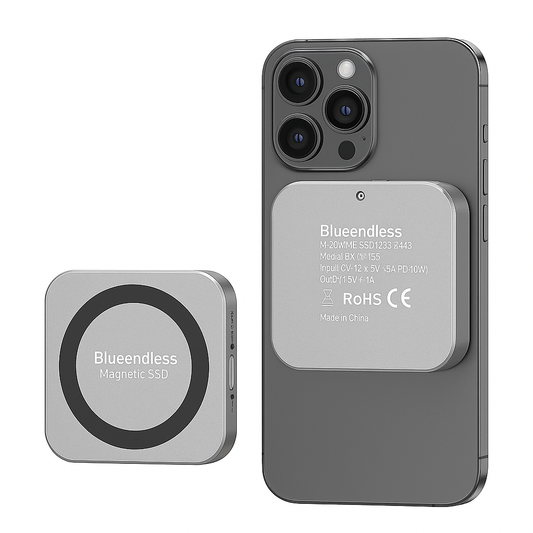 Cititor portabil SSD M.2 NVMe Blueendless – USB-C 10Gbps, PD 100W, răcire activă, compatibil iPhone/Samsung