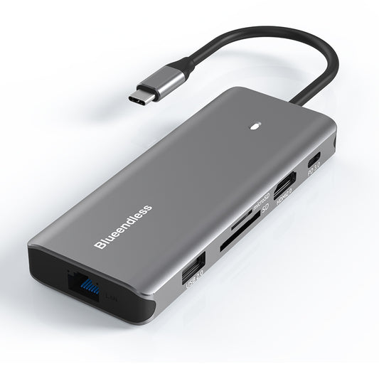 Docking Station USB-C 10Gbps cu HDMI 4K60Hz, PD 100W, carcasă aluminiu culoare gri