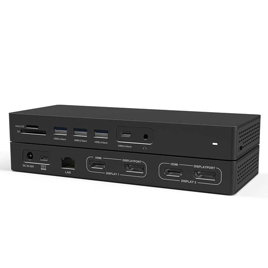Docking Station USB-C 14-in-1 cu HDMI 4K, LAN Gigabit, USB 3.2 Gen2, Audio 3.5mm, Cititor Card TF