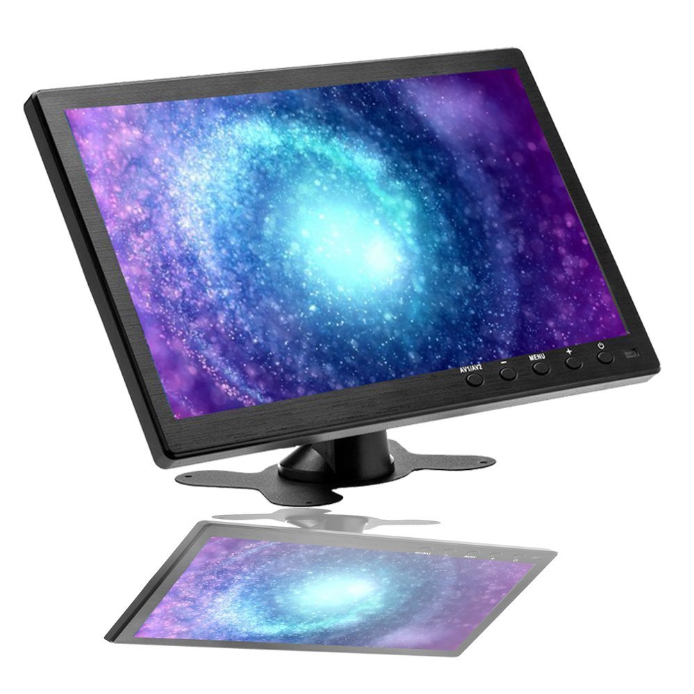 Monitor Display LCD HD ecran 10.1 Inch, conexiunie HDMI, VGA, RCA audio video, USB, difuzoare incorporate