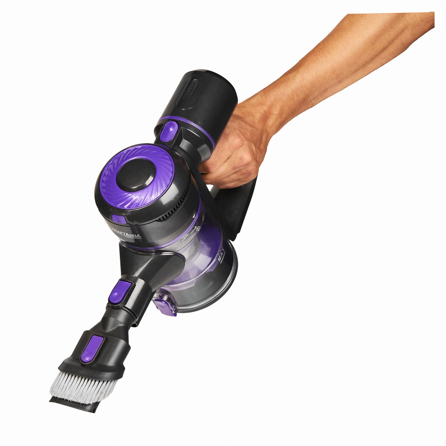 Aspirator Vertical Fără Fir 2-în-1, 22.2V Li-Ion, 0.8L, Putere Dublă, Perie Electrică cu LED