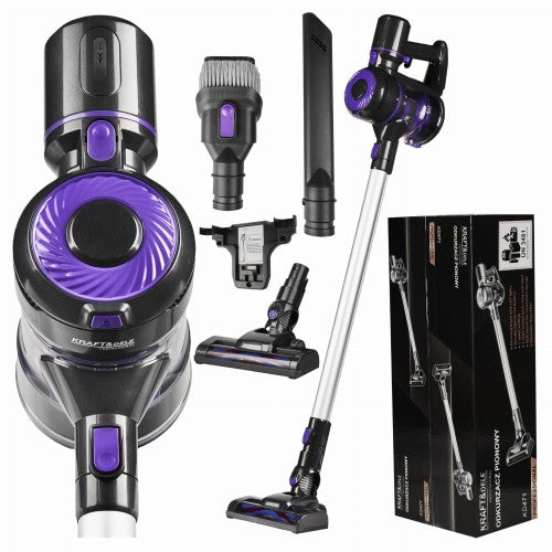 Aspirator Vertical Fără Fir 2-în-1, 22.2V Li-Ion, 0.8L, Putere Dublă, Perie Electrică cu LED