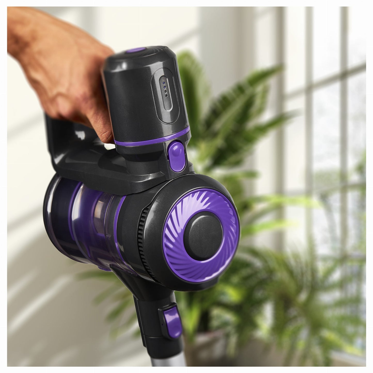 Aspirator Vertical Fără Fir 2-în-1, 22.2V Li-Ion, 0.8L, Putere Dublă, Perie Electrică cu LED