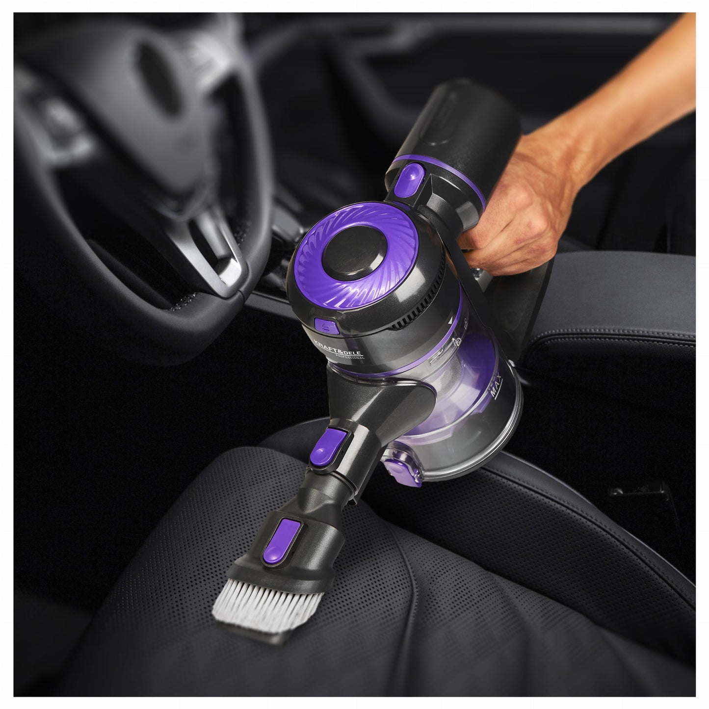 Aspirator Vertical Fără Fir 2-în-1, 22.2V Li-Ion, 0.8L, Putere Dublă, Perie Electrică cu LED