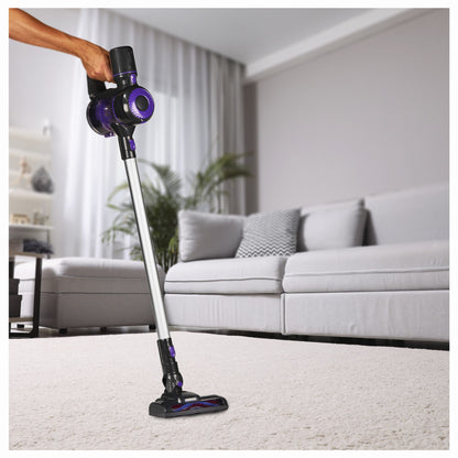 Aspirator Vertical Fără Fir 2-în-1, 22.2V Li-Ion, 0.8L, Putere Dublă, Perie Electrică cu LED