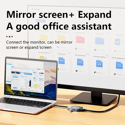 Docking Station USB-C Multifuncțional cu Cititor SSD NVMe/SATA, HDMI 4K, 100W PD, Hub 10Gbps