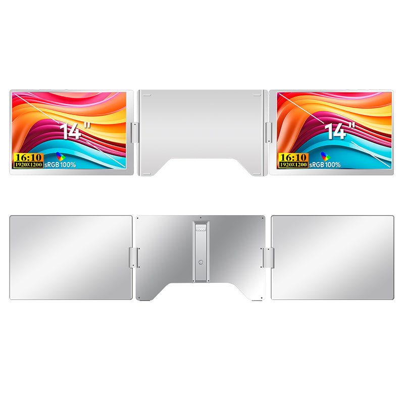 Monitor Dublu Portabil S688 14 inch IPS 1920x1200, USB-C, 100% sRGB, Compatibil Laptop Windows & Mac 12–17.3 inch