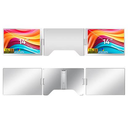 Monitor Dublu Portabil S688 14 inch IPS 1920x1200, USB-C, 100% sRGB, Compatibil Laptop Windows & Mac 12–17.3 inch