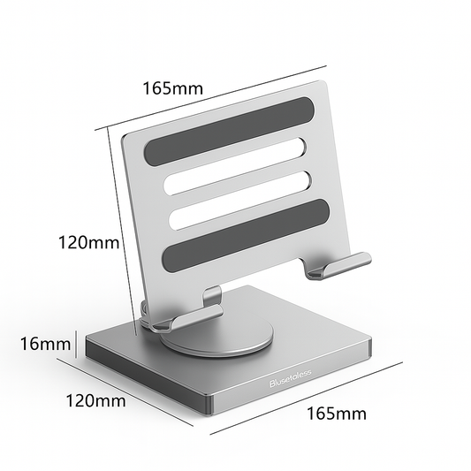 Suport Laptop/Tabletă cu Hub USB C 7-in 1, PD 100W HDMI 4K LAN Slot SDTF USB 3.0 Aluminiu grey