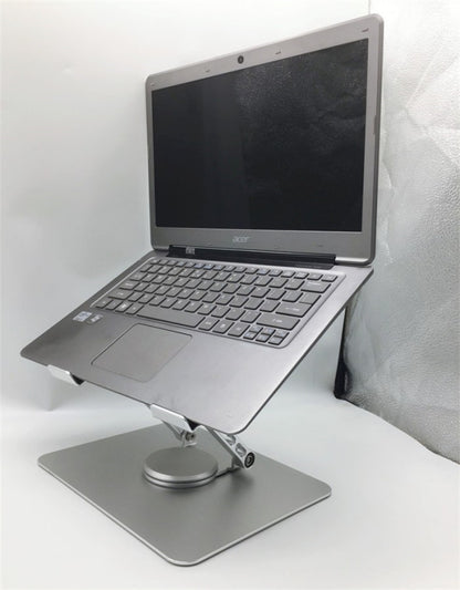 Suport laptop din aluminiu, reglabil 360°, compatibil 10"–17.3", aerisire și stabilitate, suport notebook premium