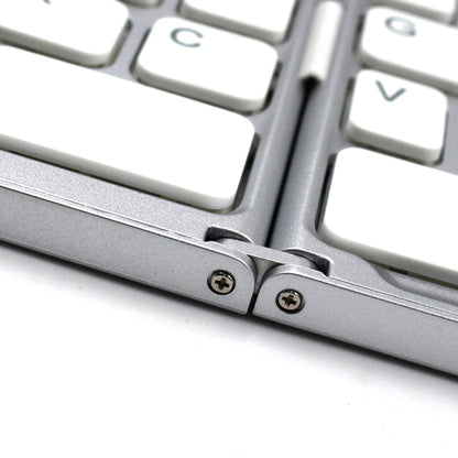 Tastatură Wireless Pliabilă Bluetooth 5.1 + 2.4G cu Touchpad Sensibil, Baterie Reîncărcabilă și Design Compact, culoare gri și silver