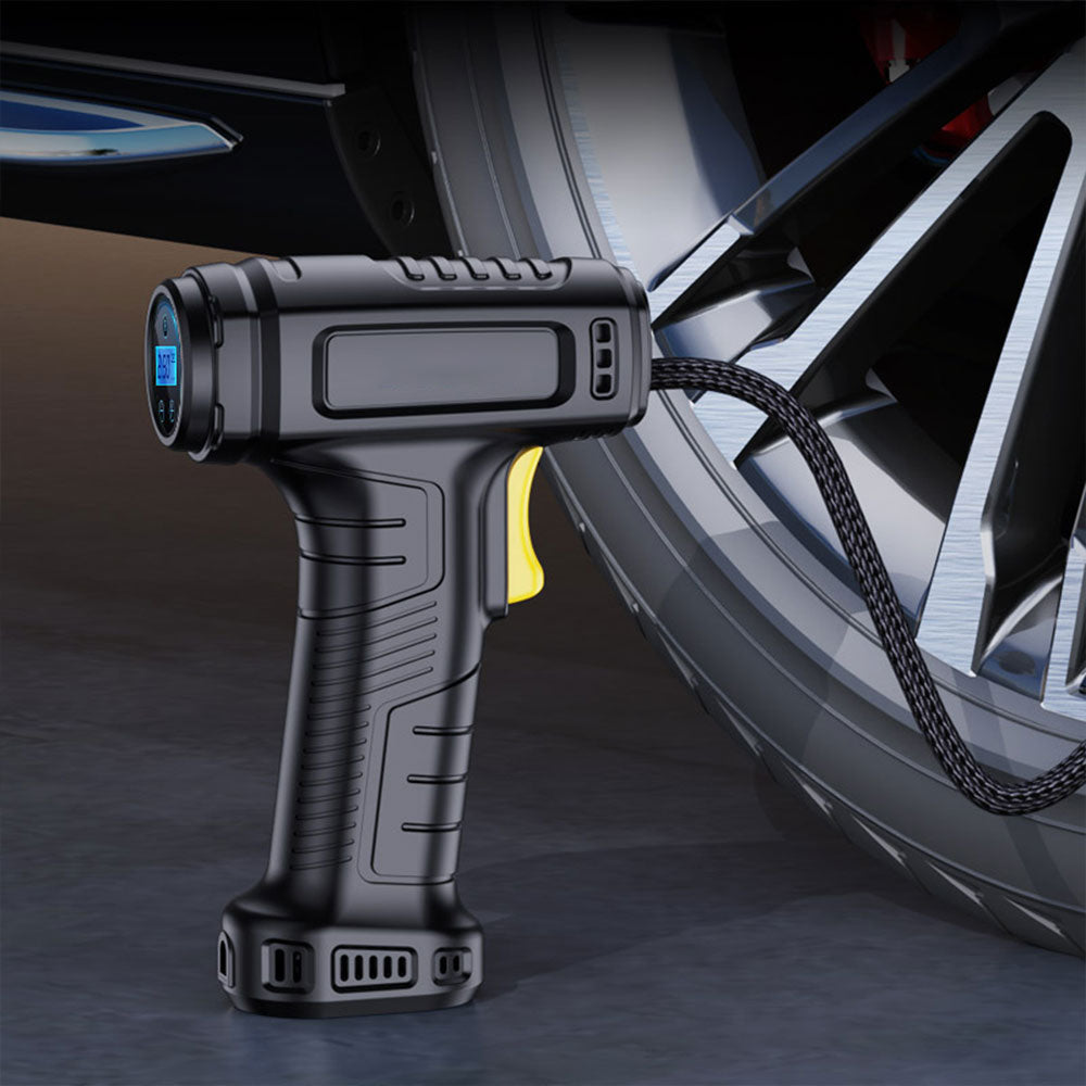 Compresor Aer Portabil 150 PSI - Display Digital LED și Auto-Stop, Umflare Anvelope Auto/Moto/Biciclete